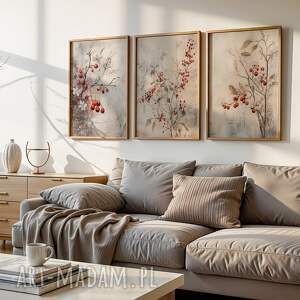 40x50 cm, Gałązki z owocami (set230) zestaw plakatów