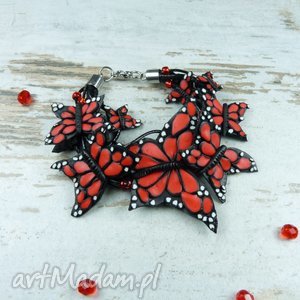 handmade bransoletka z motylami