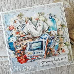 handmade scrapbooking kartki kartka urodzinowa dla pielęgniarki