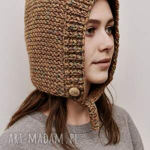 Balaclava kominiarka kaptur zamiast czapki z wełną merino i bawełną