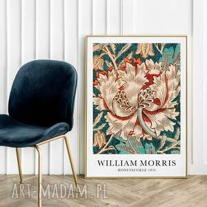 plakat william morris honey suckle 1876 kwiaty wzór sztuka - format 50x70