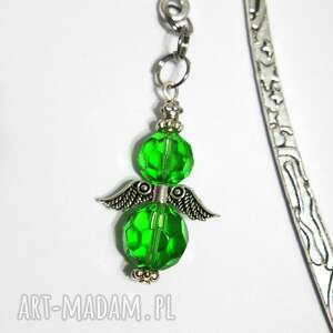 zakładka do książki - anioł zielony, dziecięcy dla dziewczynki