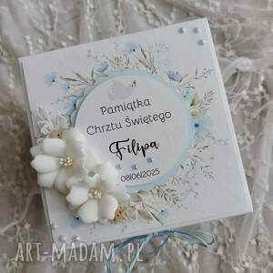 Prezent Exploading box z okazji Chrztu Świętego dla chłopca