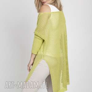 handmade swetry dzianinowy sweterek, swe179 limonka mkm