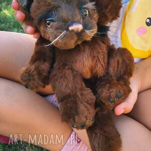 rufus - lalka artystyczna kot handmade z ruchomymi stawami, lalka kolekcjonerska, kot