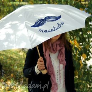 moustache ecru parasol składany prezent, modne design