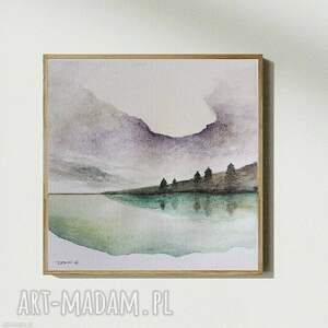 paulina lebida pejzaż - akwarela formatu 20/20 cm