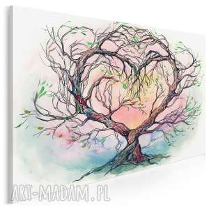 vaku dsgn obraz na płótnie - drzewo serce miłość 120x80 cm 78401