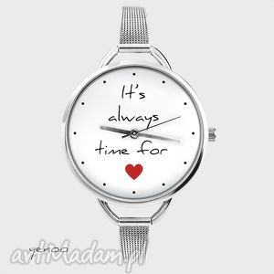 handmade zegarki zegarek, bransoletka - it is always time for love miłosny