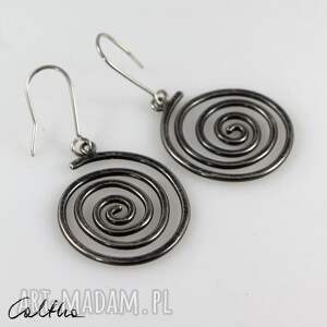 spiralne - srebrne kolczyki 210922-17 - Caltha biżuteria