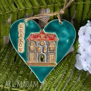 kraków turkusowe serce, pamiątka z polski, krakowa