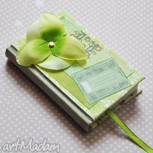 zielony storczyk, scrapbooking, scrap, notes notatnik