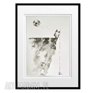 w drogę, grafika obraz malowany tuszem, do salonu obrazy