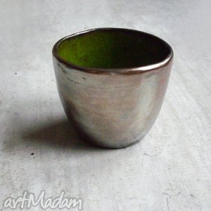 ręcznie robione ceramika czarka zielona