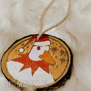 disguisedjwi ręcznie malowana kaczka na drewnie prezent, bombka choinkę