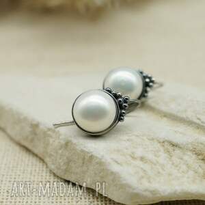 perły naturalne kolczyki lindorie perłami, biżuteria ślubna ślub