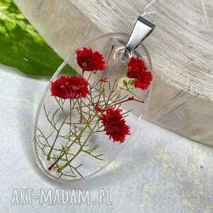 Owalny wisiorek z polnym bukietem z1927, z kwiatami