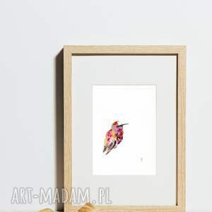 Prezent Oryginalna Koliber, akwarela, dekoracje, ptaki