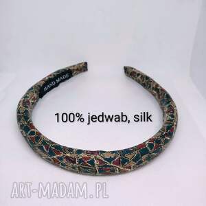 Wąska jedwabna opaska, puffy