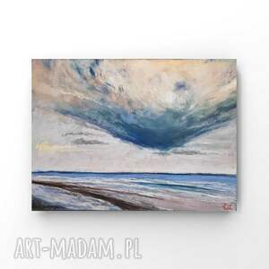 morze - praca formatu 18/24 cm, pastele suche, rysunek