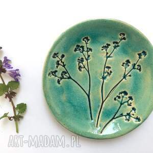 ręcznie zrobione ceramika talerzyk z roślinkami