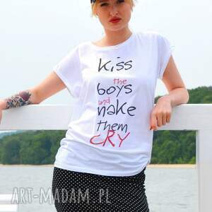 handmade koszulki kiss the boys oversize t-shirt