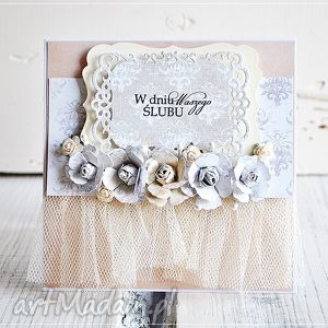 ręczne wykonanie scrapbooking kartki kartka ślubna