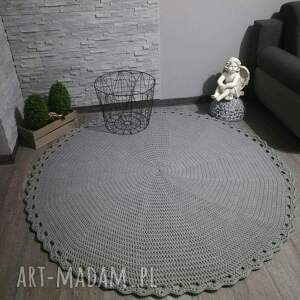 dywan okrągły ze sznurka bawełnianego 170cm do salonu
