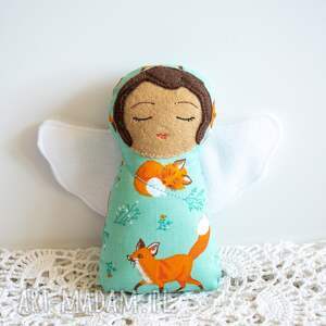 handmade lalki mini aniołek stróż - kasia - 16 cm