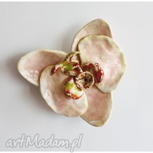 handmade ceramika magnes orchidea