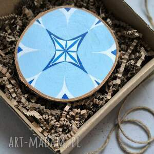 dekoracje podkładka pod kubek w stylu portugalskim 3 rustykalna, azulejos lato