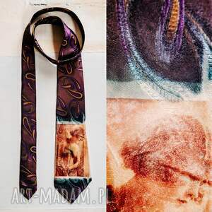 Prezent Krawat jedwabny SHE jedwab, slowfashion, rękodzieło