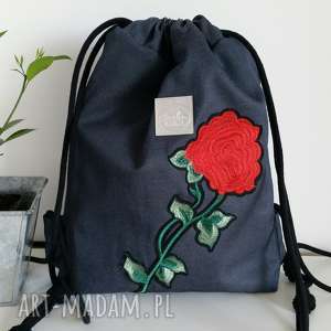 ręcznie robione plecak - róża