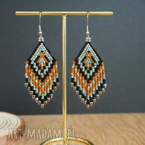 Kolczyki - stal chirurgiczna, koraliki, beading