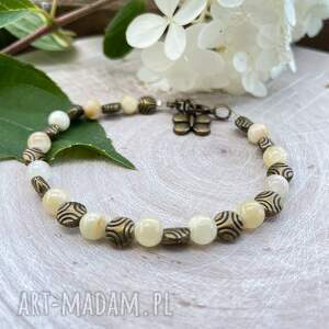 Bransoletka z kwarcem w stylu retro w201, kwarc