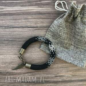 Bransoletka koralikowa Black Angel