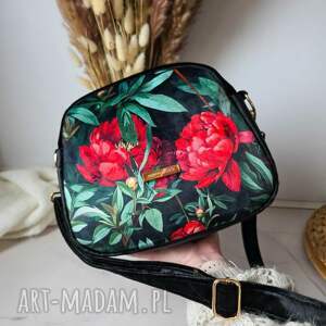 torebka damska box czerwone kwiaty, box