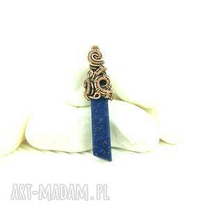 Prezent Wisiorek z lapis lazuli, wire wrapping