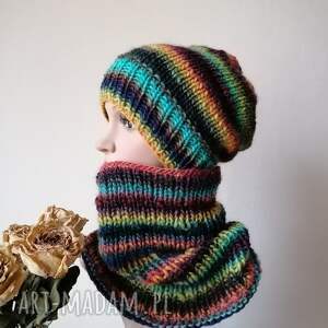 RĘCZNIE NA DRUTACH - Samba miły, ciepły komplet. Projekt autorski