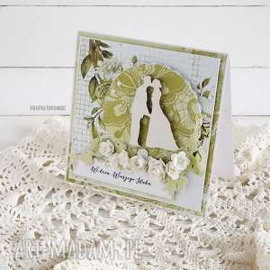 handmade scrapbooking kartki kartka ślubna, 530