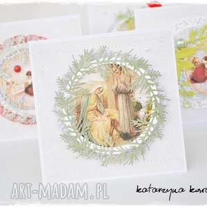 scrapbooking kartki kartka świąteczna, bożonarodzeniowa