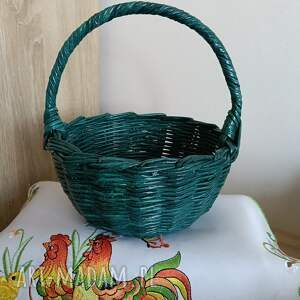 Koszyczek wielkanocny, koszyk do święcenia, wiklina papierowa