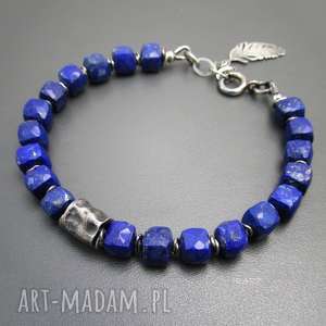 handmade lapis lazuli z gniecionym walcem