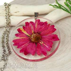 handmade naszyjniki naszyjnik z suszonymi kwiatami w żywicy z455