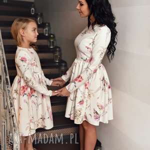 latori - sukienka dziewczęca z kolekcji mama i córka dla córki ld40/2 kwiaty