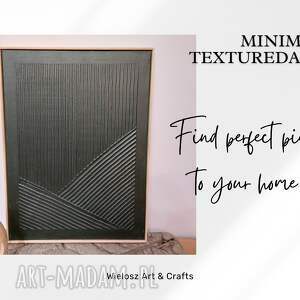 obraz strukturalny 30 x 40 cm w drewnianej ramie dodatek do domu minimalizm