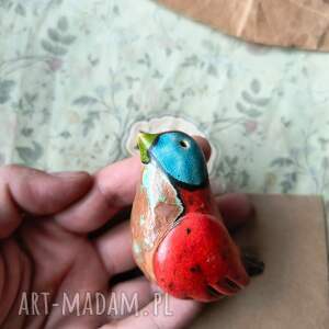 z turkusowym oczkiem, ceramika, ptaszek