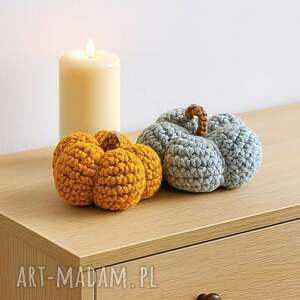 z mięciutkiej włóczki, dynia, dynie, ozdoba jesienna, halloween