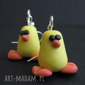 kolczyki - kurczaki, wiosna, wielkanoc unikatowe, prezent