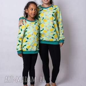 handmade bluzy zestaw mama i córka cytrynki